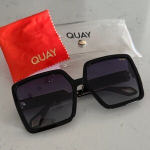 Quay Australia Black Oversized Sunglasses